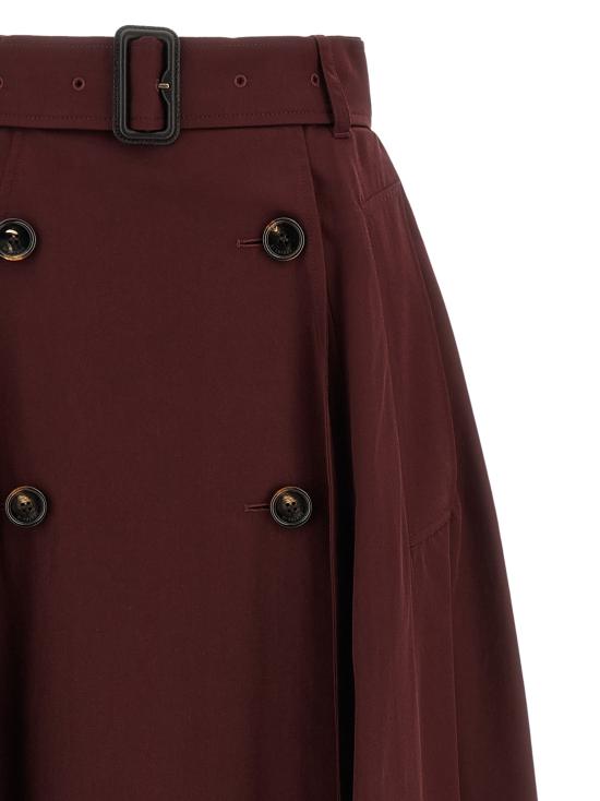 26FW 버버리 미디 스커트 8130327VINEYARDRED Bordeaux - BURBERRY