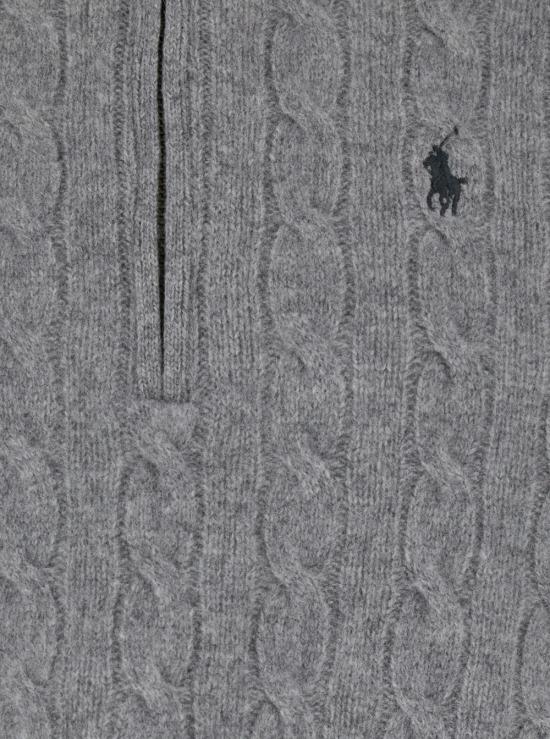 26FW 폴로 랄프로렌 포니 자수 케이블 니트 점퍼 710876766008 Grey - POLO RALPH LAUREN