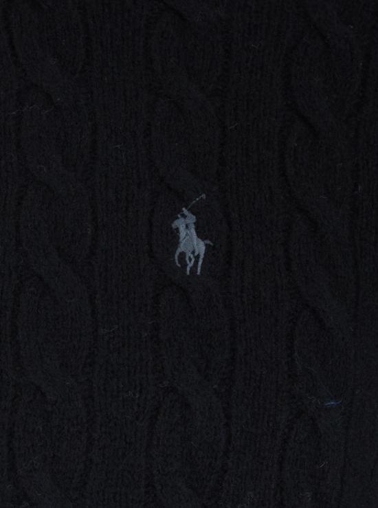 26FW 폴로 랄프로렌 포니 자수 케이블 니트 점퍼 710876766005 Black - POLO RALPH LAUREN