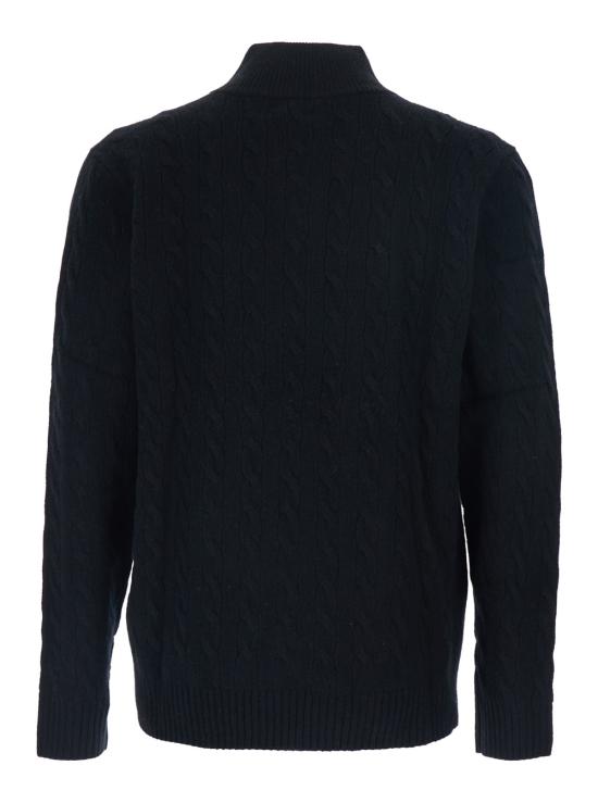 26FW 폴로 랄프로렌 포니 자수 케이블 니트 점퍼 710876766005 Black - POLO RALPH LAUREN