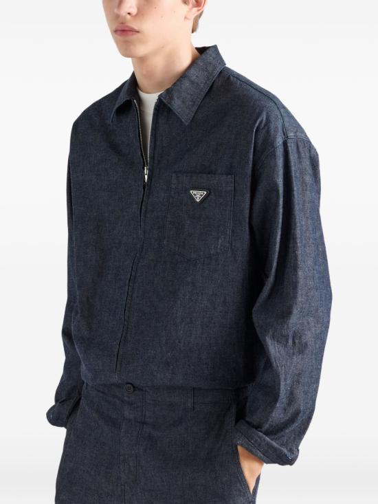 26FW 프라다 긴팔 셔츠 GEC12119XKSOOOF0008 Blue - PRADA
