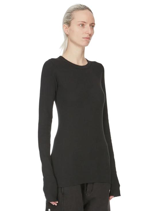 26FW 릭 오웬스 반팔 티셔츠 DS02F6217RN09 NERO - RICK OWENS