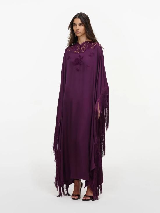 26FW 셀프 포트레이트 미디 원피스 AW26038XPUPURPLE VIOLA - SELF PORTRAIT
