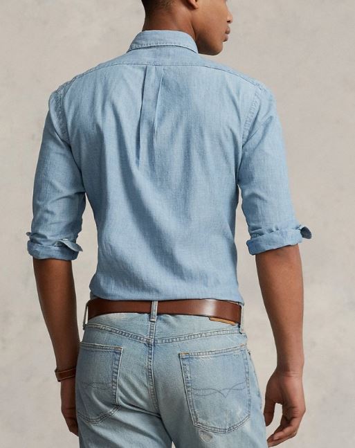26FW 폴로 랄프로렌 데님 셔츠 710792042001CHAMBRAY LIGHT PASTEL BLUE - POLO RALPH LAUREN