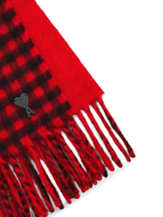 26FW 아미 머플러/스카프 USF699 AW0059 A252 RED RUBIN BLACK - AMI
