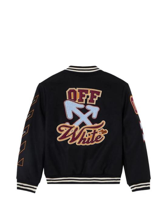 26FW [키즈] 오프화이트 봄버 자켓 44BEH001F26F001002 BLACK T - OFF WHITE