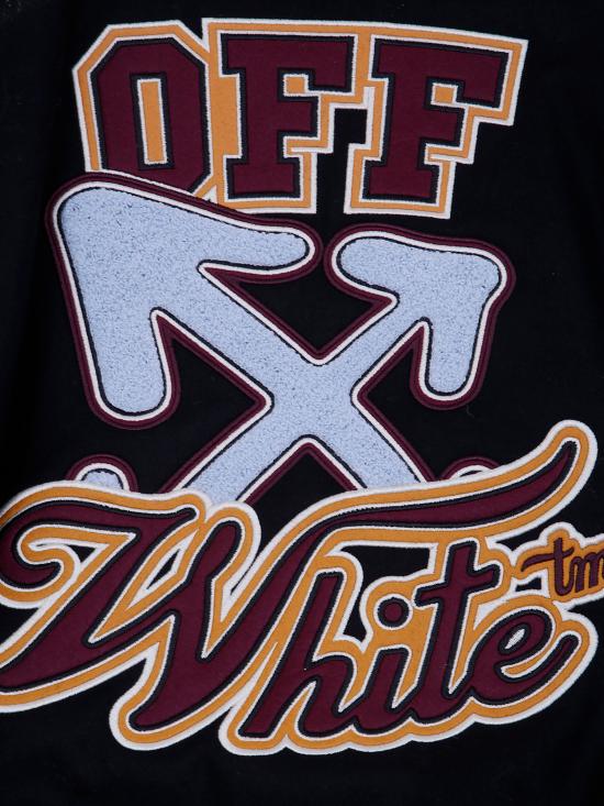26FW [키즈] 오프화이트 봄버 자켓 44BEH001F26F001002 BLACK T - OFF WHITE