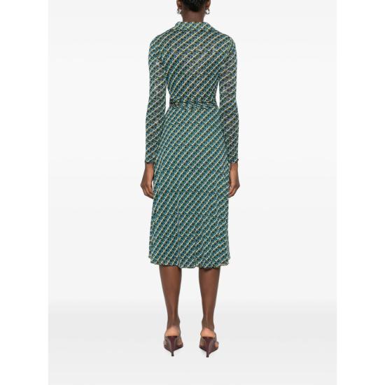 26FW 다이앤 본 퍼스텐버그 원피스 D805ASPPTOMESH SPPTO BLUE GREEN - DIANE VON FURSTENBERG