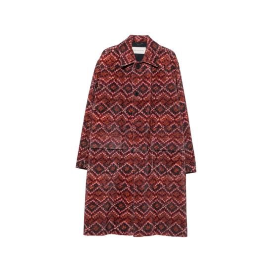 26FW 드리스 반 노튼 코트 4028 020204 352 RED BLACK