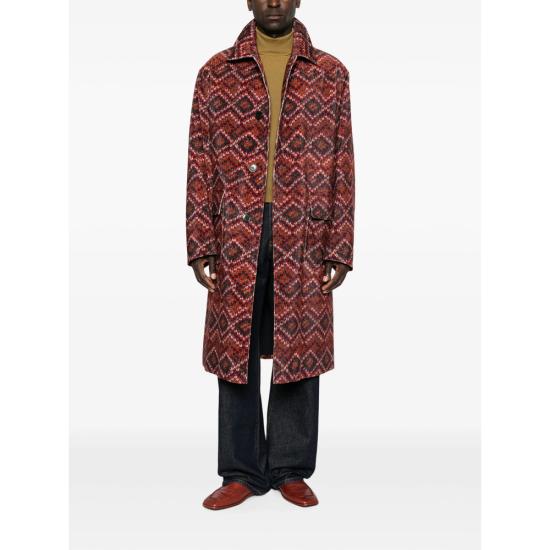 26FW 드리스 반 노튼 코트 4028 020204 352 RED BLACK - DRIES VAN NOTEN