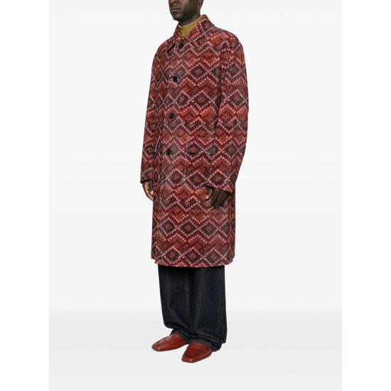26FW 드리스 반 노튼 코트 4028 020204 352 RED BLACK - DRIES VAN NOTEN