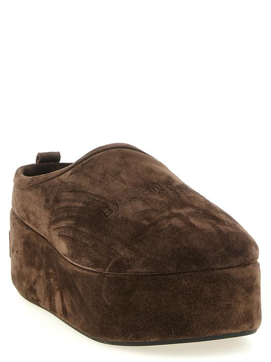 26FW 발렌시아가 알래스카 소프트 플랫폼 뮬 825258WBFC12929 Brown - BALENCIAGA