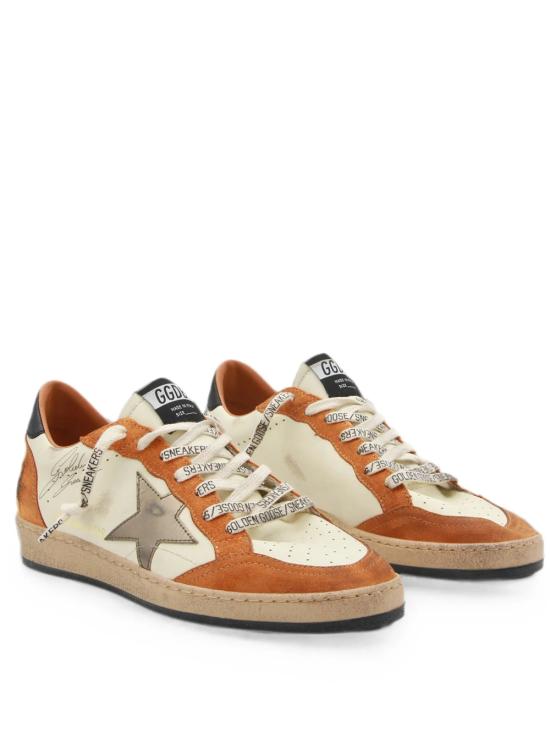 26FW 골든구스 볼 스타 스웨이드 스니커즈 GMF00117 F008720 83405 WHITE BEIGE - GOLDEN GOOSE