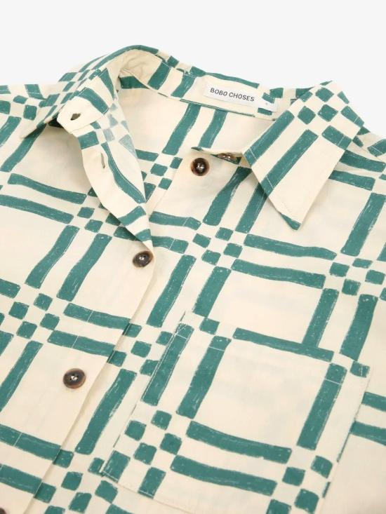  보보쇼즈 탑 보보 초스 스퀘어스 올 오버 포플린 셔츠 - BOBO CHOSES
