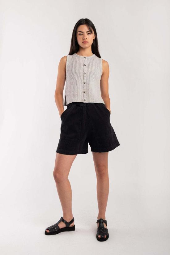  The Loop 숏팬츠 미카엘라 그렉 페이디드 블랙 필드 쇼츠 - OTHER BRANDS