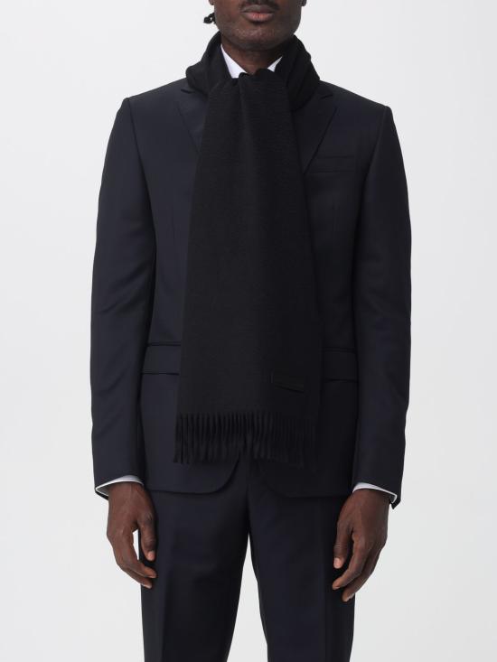 26FW 에르메네질도제냐 머플러/스카프 E7L41SA8 26NBK1 BLACK - ERMENEGILDO ZEGNA