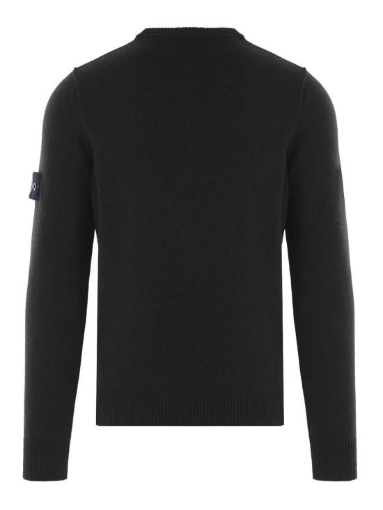 26FW 스톤 아일랜드 램스울 립드 트림 레귤러 핏 크루넥 점퍼 L2S155100072S00A3V0029 BLACK - STONE ISLAND