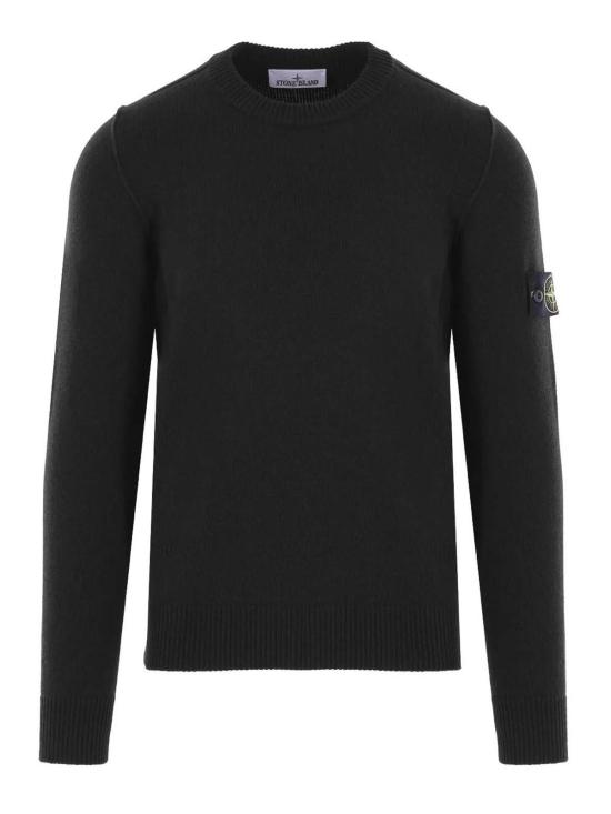 26FW 스톤 아일랜드 램스울 립드 트림 레귤러 핏 크루넥 점퍼 L2S155100072S00A3V0029 BLACK