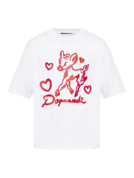 26FW 디스퀘어드2 반팔 티셔츠 S74GD1583D20033100 White
