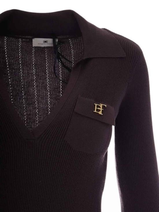 26FW 엘리자베타프랜치 미디 스커트 AM08B66E2EV9 Brown - ELISABETTA FRANCHI
