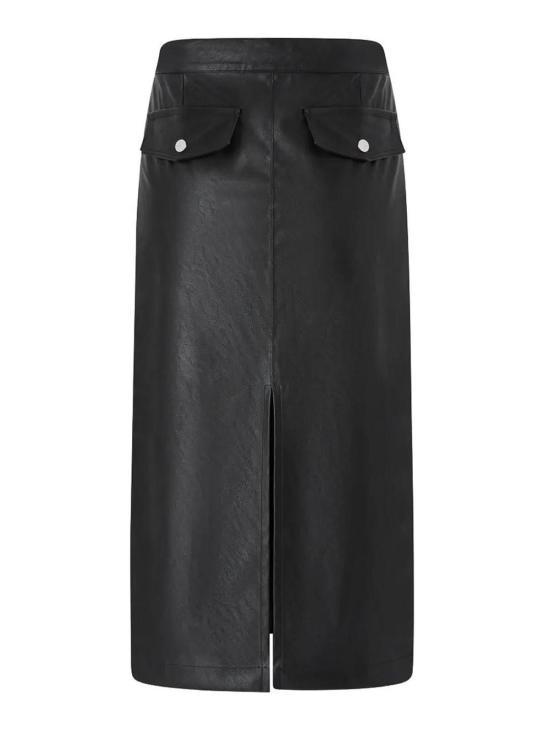 26FW 핑코 미디 스커트 107460A3EQZ99 Black