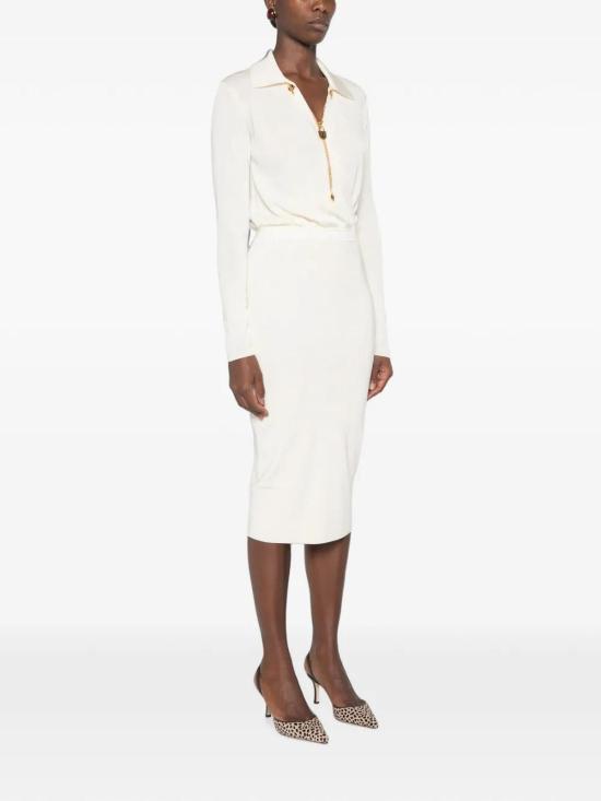 26FW 엘리자베타프랜치 미디 스커트 AM19S66E2193 White - ELISABETTA FRANCHI