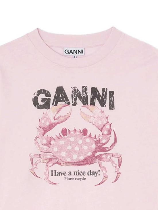 26FW 가니 반팔 티셔츠 A1050242868 Pink - GANNI