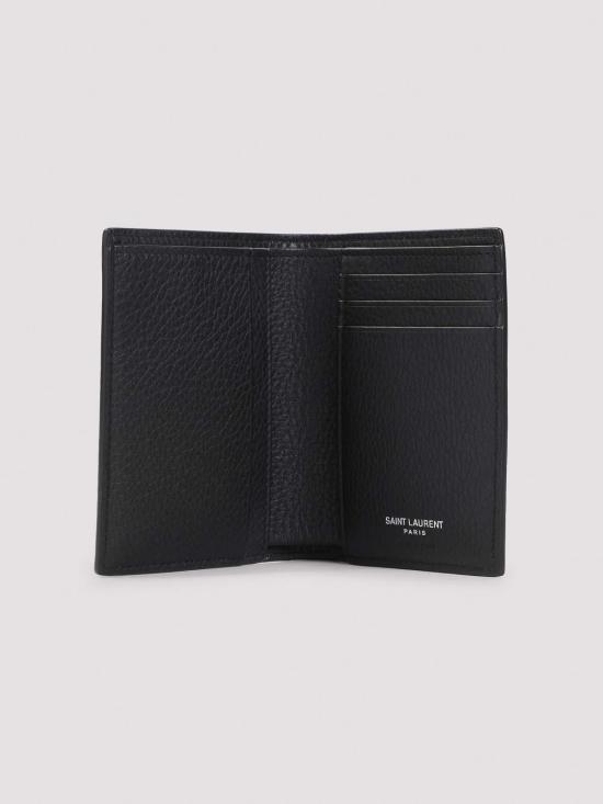 25FW 생로랑 타이니 카산드라 크레딧 카드 월렛 그레인드 레더 847958AAELP1000 BLACK - SAINT LAURENT