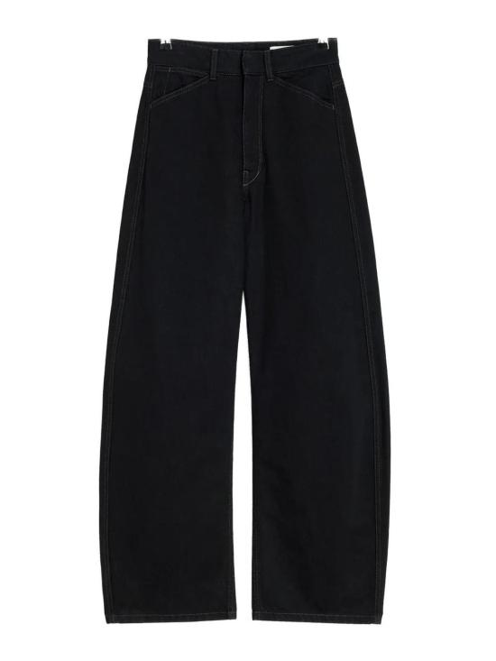 26FW 르메르 하이 웨이스티드 커브드 팬츠 PA1264LD1055BK999 Black
