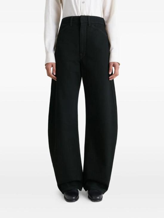 26FW 르메르 하이 웨이스티드 커브드 팬츠 PA1264LD1055BK999 Black - LEMAIRE