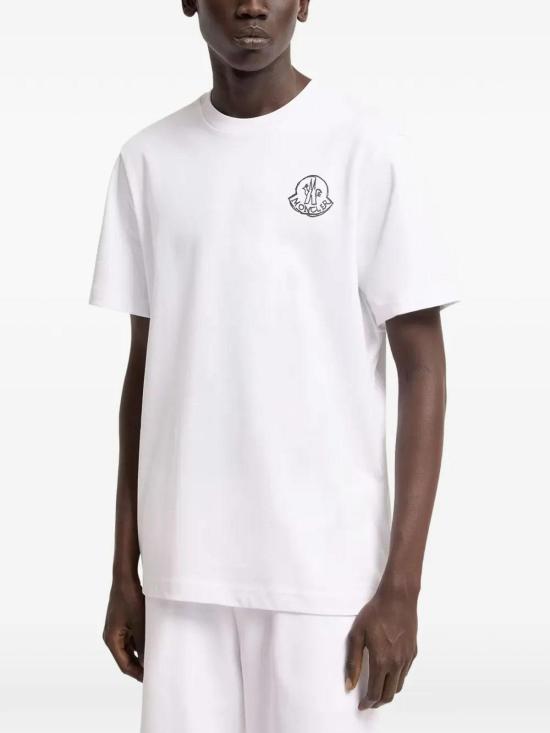 26FW 몽클레어 반팔 티셔츠 L20918C0002589AUG00A White - MONCLER