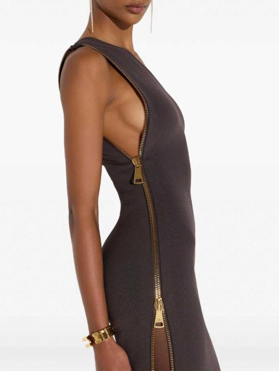 26FW 엘리자베타프랜치 롱 원피스 AM07B66E2EV9 Brown - ELISABETTA FRANCHI