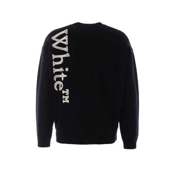 26FW 오프화이트 스웨터 OMHE213F26KNI001 BLACK - OFF WHITE