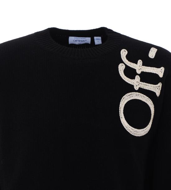 26FW 오프화이트 스웨터 OMHE213F26KNI001 BLACK - OFF WHITE