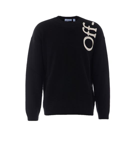 26FW 오프화이트 스웨터 OMHE213F26KNI001 BLACK