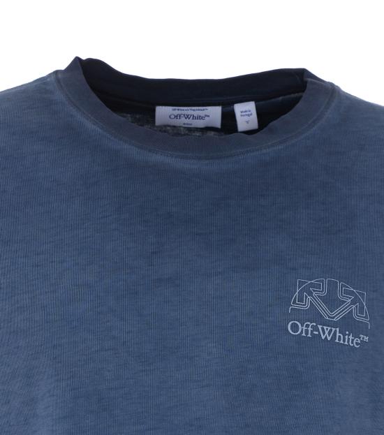 26FW 오프화이트 반팔 티셔츠 OMAA120F26JER01F 411 BLUE - OFF WHITE