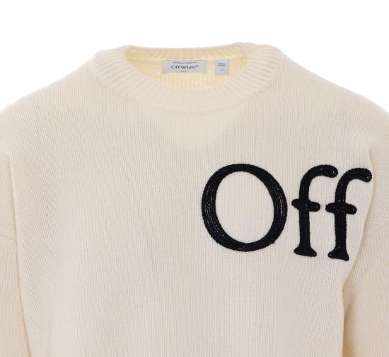 26FW 오프화이트 스웨터 OMHE20QF26KNI001 110 WHITE - OFF WHITE