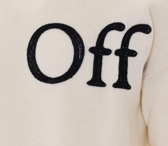 26FW 오프화이트 스웨터 OMHE20QF26KNI001 110 WHITE - OFF WHITE