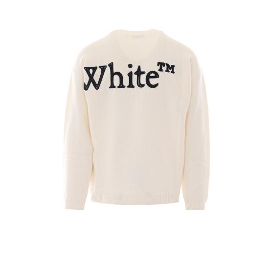 26FW 오프화이트 스웨터 OMHE20QF26KNI001 110 WHITE - OFF WHITE