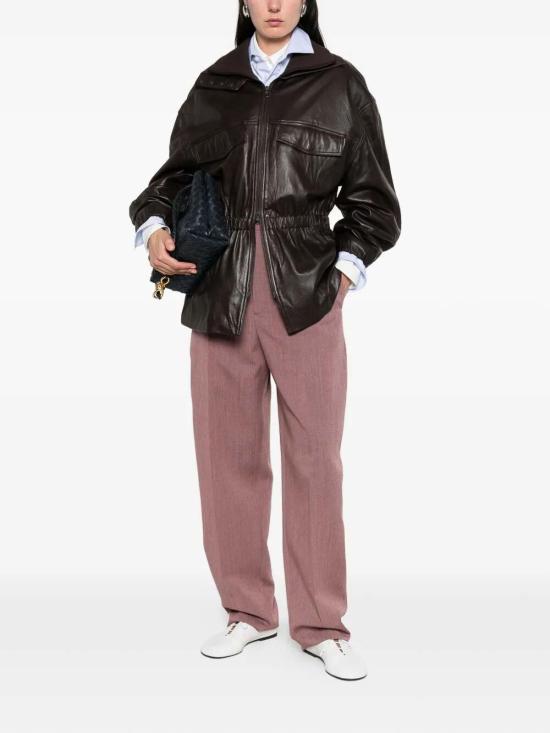 25FW 보테가베네타 스트레이트 팬츠 856110V6DL05117 Pink - BOTTEGA VENETA