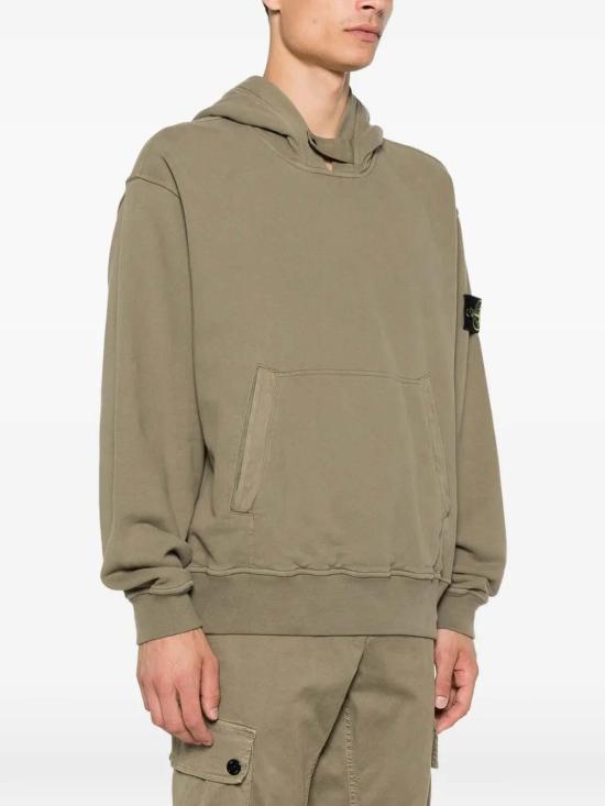 26FW 스톤 아일랜드 브러쉬드 오가닉 코튼 플리스 오버사이즈 집업 후드 스웨트셔츠 브러쉬드 오가닉 코튼 플리스 오버사이즈 집업 후드 스웨트셔츠 L2S156100023S0A20V005G - STONE ISLAND
