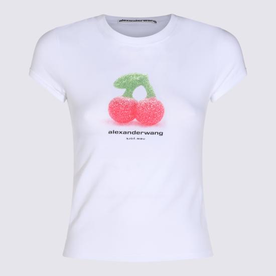 26FW 알렉산더 왕 반팔 티셔츠 1CC4261381 100 White