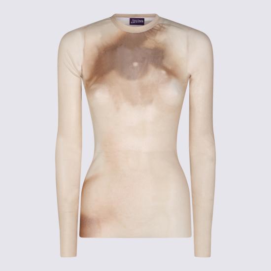 26FW 장 폴 고티에 긴팔 티셔츠 2604WTO561 M032P68 Beige