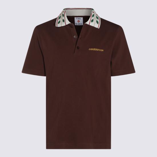 26FW 카사블랑카 폴로 티셔츠 MAW26JTP499 01 Brown