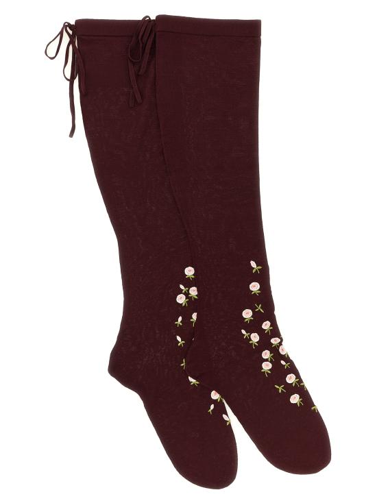 26FW 프라다 양말 66630SCMO6664F0399 Bordeaux