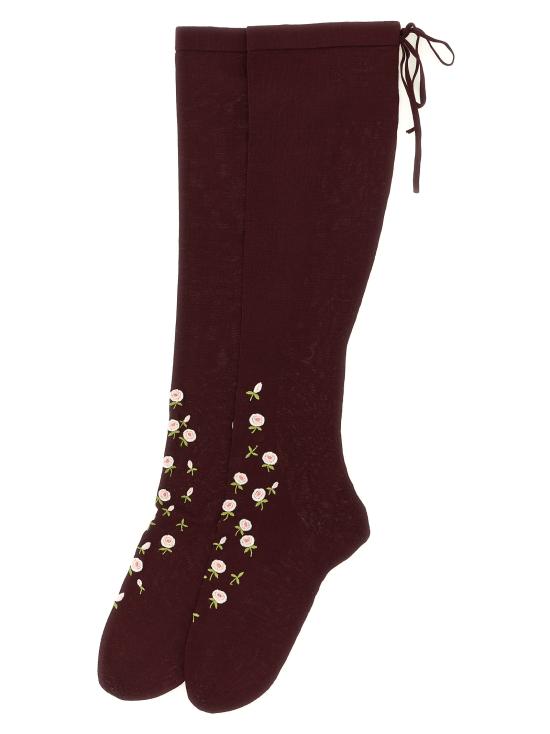 26FW 프라다 양말 66630SCMO6664F0399 Bordeaux - PRADA