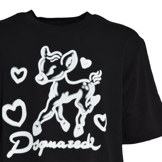 26FW 디스퀘어드2 반팔 티셔츠 S74GD1583D20033 900 NERO - DSQUARED2