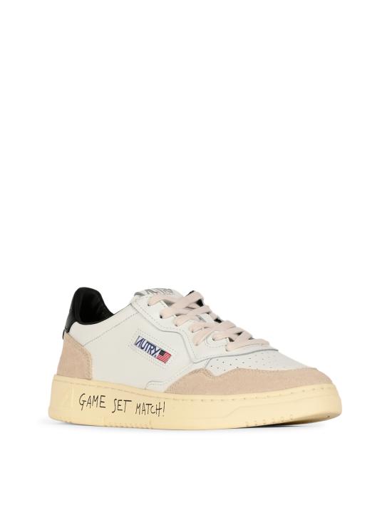 26FW 오트리 메달리스트 로우 스니커즈 AULM MA04 MATCH SUEDE WHT BLACK - AUTRY