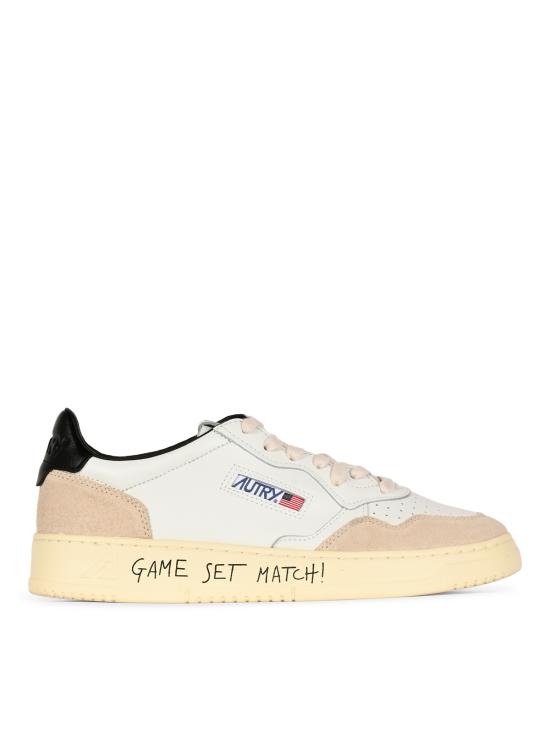 26FW 오트리 메달리스트 로우 스니커즈 AULM MA04 MATCH SUEDE WHT BLACK