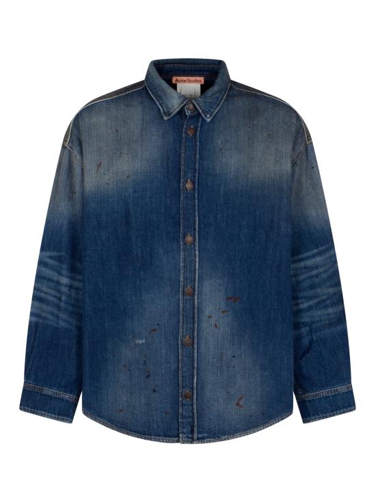 26SS 아크네 스튜디오 데님 버튼업 셔츠 CB0124 863 MID BLUE - ACNE STUDIOS